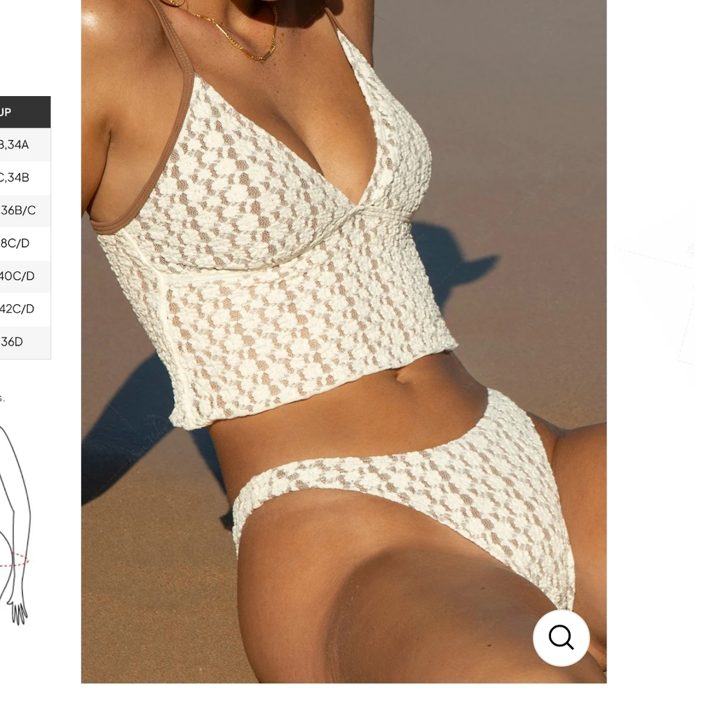 Elegant Cream Bikini Set